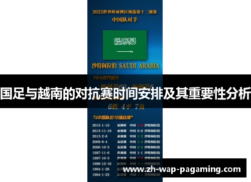 国足与越南的对抗赛时间安排及其重要性分析 国足与越南的对抗赛时间安排及其重要性分析